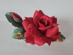 Capodimonte Фарфоровая статуэтка Каподимонте &quot;Алая Роза&quot;, Италия, 1950-60гг.