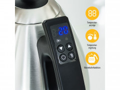 Tristar Tristar Wasserkocher WK-3403, 2200,00 W, digital, 1,7 Liter, LED Anzeige, kabellos, 2200 Watt, silber  Чайник Tristar WK-3403, 2200,00 Вт, цифровой, 1,7 л, светодиодный дисплей, беспроводной, 2200 Вт, серебристый