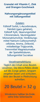 Doppelherz (Доппельхерц) aktiv Vitamin C 500 + Zink Depot DIRECT 20 шт