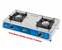 Samp;E SE Gaskocher, Edelstahl Gaskocher 2-flammig mit Zundsicherung, 30 50 mbar, Hervorragend geeignet fur Paella und Wok Gerichte !  Газовая плита SE, газовая плита из нержавеющей стали, 2 пламени, с предохранителем, 30–50 мбар, отлично подходит для блю