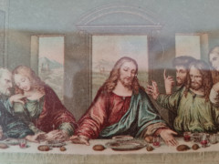 Картина винтажная &quot;Тайная вечеря&quot;, 34,5 x 23,5 см, Германия, 1970-80гг.