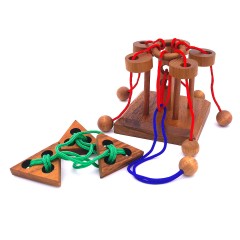 ROMBOL Seilpuzzle-Set mit unterschiedlichen Веревочный пазл с разными
