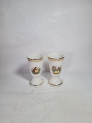 Бокалы винтажные Porcelaine De Luxe &quot;Влюбленная пара&quot;, фарфор, 2 шт., 14.5 см, Франция, 1960-70гг.