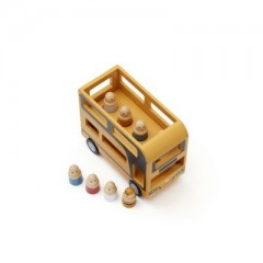 Kids Concept Doppeldeckerbus Aiden aus Holz mit Zubehor Spielzeugautos Деревянный двухэтажный автобус Эйден с принадлежностями машинки