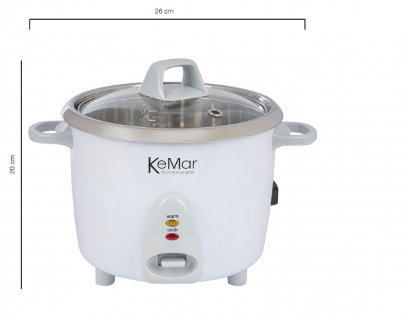 KeMar Kitchenware KeMar Kitchenware Reiskocher KRC-100, 300 W, Reiskocher mit Edelstahltopf KeMar Kitchenware Рисоварка KRC-100, 300 Вт, Рисоварка с кастрюлей из нержавеющей стали