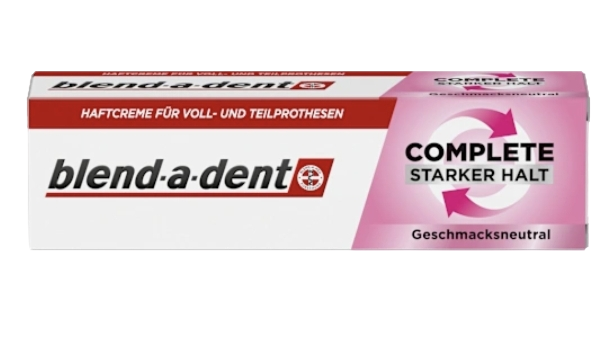 blend-a-dent Haftcreme Complete geschmacksneutral, 47 g Крем для фиксации зубных протезов Complete, без вкусовых добавок, 47 г