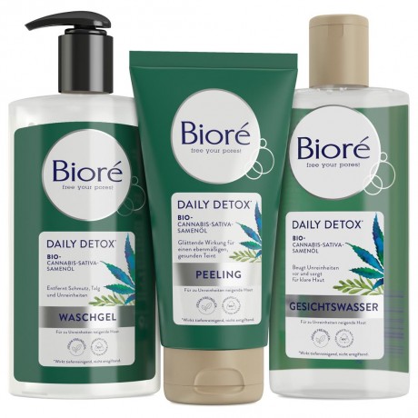 Biore Bio-Cannabis-Sativa Samenol Waschgel  Органический гель для умывания с маслом семян конопли Sativa