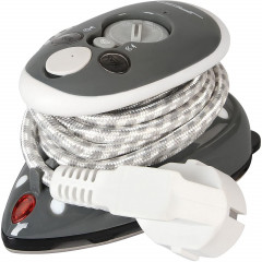 Jago Jago Reisebugeleisen Mini Bugeleisen 260-420 W, Wassertank 40 ml, 100-240 V Grau Мини-утюг Jago Travel Iron 260-420 Вт, резервуар для воды 40 мл, 100-240 В