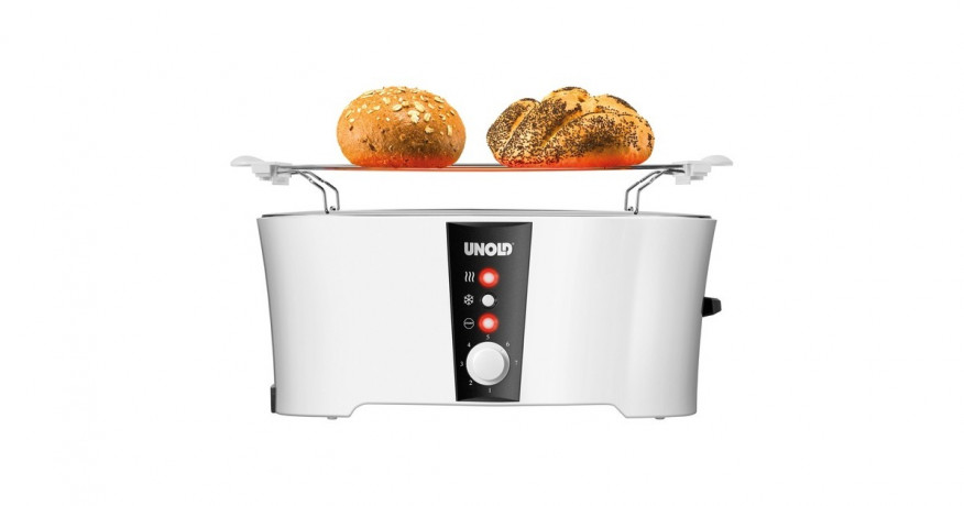 Unold Unold Toaster Design Dual weiss/schwarz, 1.350 Watt, fur 4 Scheiben Toast  weiss/schwarz Unold Toaster Design Dual, белый/черный, 1350 Вт, на 4 ломтика тостов