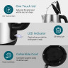 OKA OKA Wasserkocher Edelstahl-Wasserkocher 2200W fur schnelles Aufkochen, 2200,00 W, 1,7L Fassung,Sichtfenster,automatisch abschaltend,inkl.Kalkfilter  Чайник OKA Чайник из нержавеющей стали 2200 Вт для быстрого закипания, 2200,00 Вт, объем 1,7 л, смотро