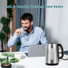 OKA OKA Wasserkocher Edelstahl-Wasserkocher 2200W fur schnelles Aufkochen, 2200,00 W, 1,7L Fassung,Sichtfenster,automatisch abschaltend,inkl.Kalkfilter  Чайник OKA Чайник из нержавеющей стали 2200 Вт для быстрого закипания, 2200,00 Вт, объем 1,7 л, смотро