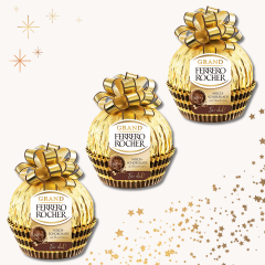 Grand Ferrero Rocher Milchschokolade 3stk x 125g, Гранд Ферреро Роше Шоколадный шар из молочного шоколада 125г, 3 штуки