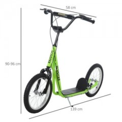 HOMCOM Kinderscooter mit Handbremse Детский самокат с ручным тормозом