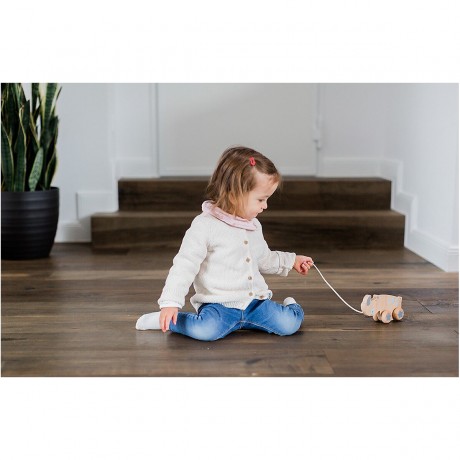 KINDSGUT Holz-Ziehtier Nashorn Nachziehspielzeug Деревянный носорог тянет за собой игрушку