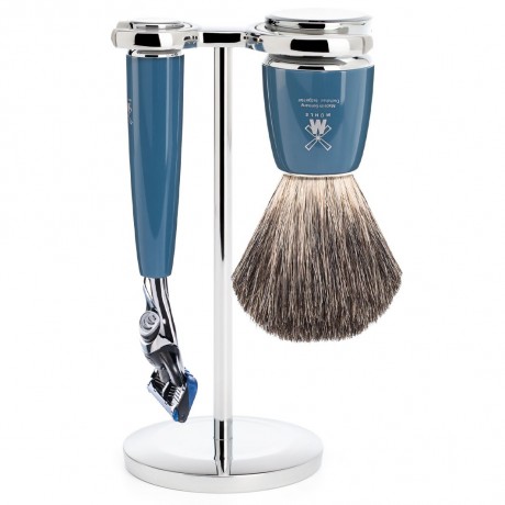 Muhle RYTMO 3-teiliges Rasierset, Reines Dachshaar, mit Gillette Fusion™  Бритвенный набор RYTMO из 3 предметов, Pure Badger, с Gillette Fusion™