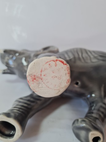 Sitzendorfer Фарфоровая статуэтка "Слон", серая, 18см х 23см, Германия, 1970-80гг.