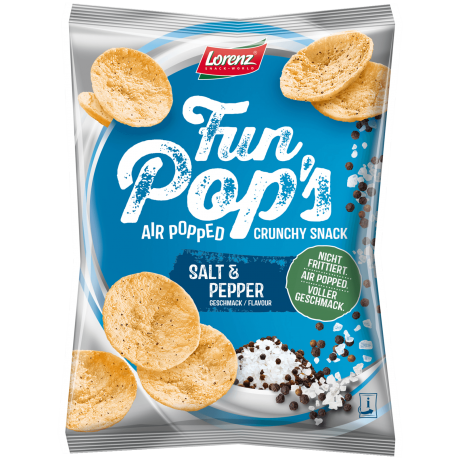 Lorenz Fun Pop&#x27;s Salt & Pepper Чипсы с солью и перцем 85г