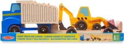Melissa  Doug Muldenkipper und Frontlader aus Holz Деревянный самосвал и фронтальный погрузчик