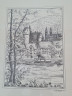 Картина винтажная в черно-белых тонах "г. Эбербах" O.W.Pfilze, 31 x 41 см, Германия, 1960-70гг.