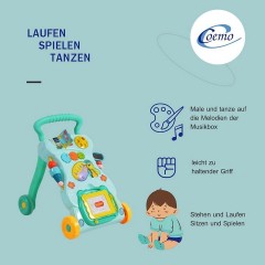 Coemo Spiel- und Lauflernwagen Nancy interaktives Spielbrett Motorikspielzeug Играть и ходунки Нэнси интерактивная настольная игра моторика игрушка