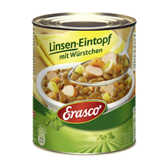 Erasco Рагу из чечевицы с сосисками 800г