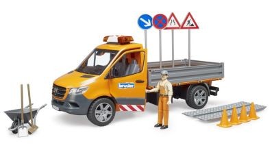 Bruder Mercedes Benz Sprinter Kommunal mit Fahrer Licht  Sound Mercedes Benz Sprinter муниципальный со звуком подсветки водителя