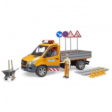 Bruder Mercedes Benz Sprinter Kommunal mit Fahrer Licht  Sound Mercedes Benz Sprinter муниципальный со звуком подсветки водителя