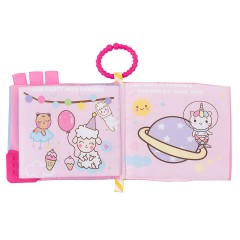 kikka boo Stoffbuch Beissring C-Ring Lehrbuch bunte Zahlen Buchstaben Tiere Greiflinge Тканевая книга прорезывание зубов кольцо C-кольцо учебник красочные цифры буквы животные хватающие игрушки