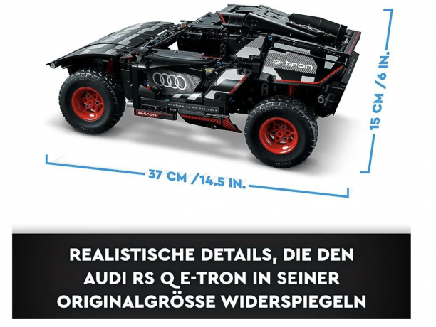 LEGO Technic 42160 Audi RS Q e-tron Bausatz, Mehrfarbig 37см х 15см