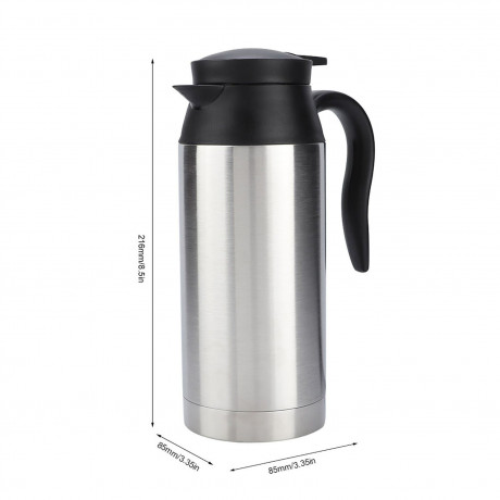 PRANITE PRANITE Wasserkocher 750 ml Edelstahl-Autoheizbecher, 0.75 l, 120,00 W, Reisekessel, Wasserkocher (12V)  Чайник PRANITE, 750 мл, автомобильная нагревательная чашка из нержавеющей стали, 0,75 л, 120,00 Вт, дорожный чайник (12 В)