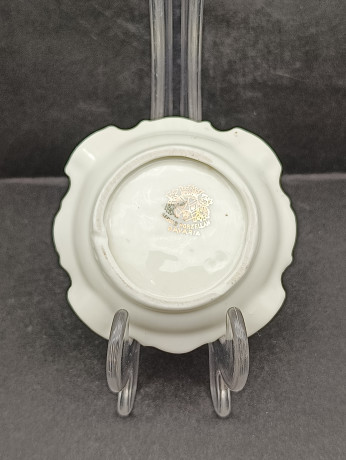 Пепельница винтажная Gerold Bavaria "Замок Людвигсбург", с позолотой, фарфор, 7.5 см, Германия, 1970-80гг.