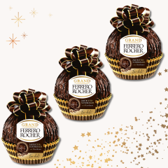 Grand Ferrero Rocher Zartbitterschokolade 3STK x 125g Гранд Ферреро Роше Шоколадный шар из темного шоколада 125г, 3 штуки