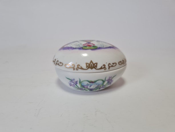 PORCELAINE FINE DE Limoges Коллекционные фарфоровые шкатулки, 5,5 см, 5 штук, Франция, 1960-70гг.