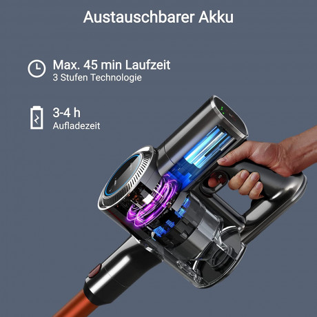 KLAMER KLAMER Akku-Hand-und Stielstaubsauger KLAMER Akku-Staubsauger, 420 Watt Kabelloser, Flexibler Handstaubsaug…  Беспроводной ручной и стержневой пылесос KLAMER Беспроводной пылесос KLAMER, беспроводной, гибкий ручной пылесос мощностью 420 Вт…