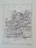 Картина винтажная в черно-белых тонах "г. Неккарштайнах" O.W.Pfilze, 31 x 41 см, Германия, 1960-70гг.