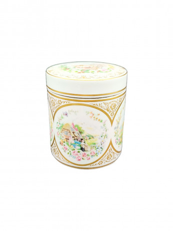 Банка для хранения винтажная A.G. / Germany Design, Echt Gold с позолотой 21 К, фарфор, ручная работа, 12 х 10.5 см, Германия, 1960-70гг.