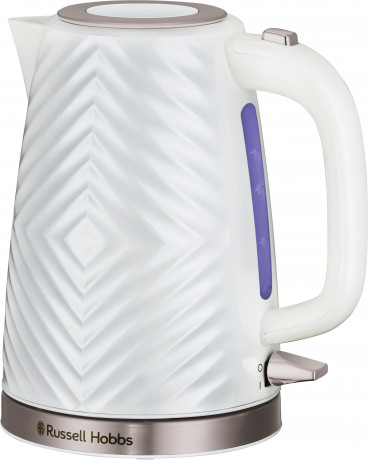 RUSSELL HOBBS RUSSELL HOBBS Wasserkocher Groove 26381-70, weiss, 1,7 l, 2.400 Watt, herausnehmbarer Kalkfilter, 1,7 l, 2400 W  RUSSELL HOBBS Чайник Groove 26381-70, белый, 1,7 л, 2400 Вт, съемный фильтр от накипи, 1,7 л, 2400 Вт