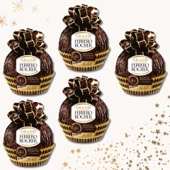 Grand Ferrero Rocher Zartbitterschokolade 5STK x 125g Гранд Ферреро Роше Шоколадный шар из темного шоколада 125г, 5 штук