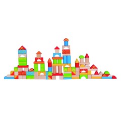 Lelin Holzspielzeug 100 Holzbausteine Деревянные игрушки 100 деревянных строительных блоков