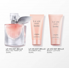 LANCOME LA VIE EST BELLE PFLEGE SET Подарочный набор &quot;LA VIE EST BELLE&quot;, ограниченный выпуск 2024 года: парфюмерная вода 30мл, гель для душа 50мл, лосьон для тела 50мл