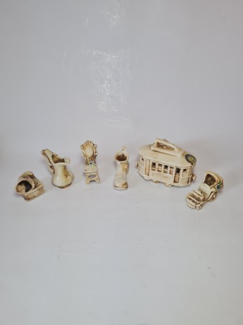 CREATIONS OF CAPODIMONTE Набор коллекционных фарфоровых фигурок, 6 штук, Италия, 1950-60гг.