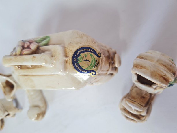 CREATIONS OF CAPODIMONTE Набор коллекционных фарфоровых фигурок, 6 штук, Италия, 1950-60гг.