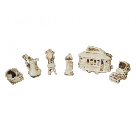 CREATIONS OF CAPODIMONTE Набор коллекционных фарфоровых фигурок, 6 штук, Италия, 1950-60гг.