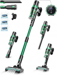 Micol Micol Akku-Hand-und Stielstaubsauger Ideal fur Hartboden, Teppiche, Tierhaare, 250,00 W, beutellos, LED-Display, Anti-Tangle-Burste, 6-in-1 fur Boden Teppiche Tierhaare  Беспроводной ручной пылесос Micol, идеально подходит для твердых полов, ковров,