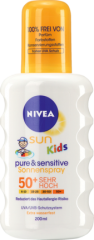 NIVEA SUN Нивея Детский Спрей для загара Protect и Чувствительный  Kids LSF 50+, 200 мл