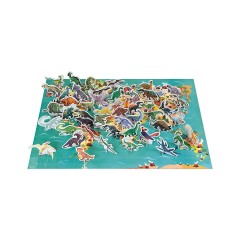 Janod Edukativ-Puzzle Dinosaurier mit Figuren Развивающие пазлы динозавры с фигурками
