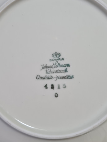 Чайное трио винтажное Johann Seltmann Vohenstraub Bavaria с геометричным декором, фарфор, Германия, 1960-70гг.