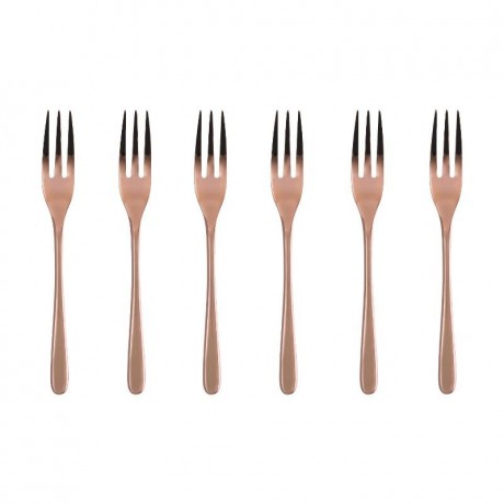 Sambonet Sambonet Taste - Edelstahl / PVD Kupfer Kuchengabel-Set 6-tlg. Кнопка Sambonet - нержавеющая сталь / медь с PVD-покрытием Набор вилок для торта, 6 шт.