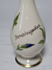 Ваза винтажная фарфоровая J. Seltmann Vohenstrauß Bavaria &quot;Синий цветок&quot;, 17 x 5,5 см, Германия, 1960-70гг.