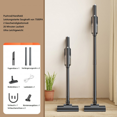 Mutoy Mutoy Akku-Handstaubsauger Handstaubsauger, 7500Pa Handstaubsauger Akku, Autostaubsauger 6000mAh Беспроводной ручной пылесос Mutoy, ручной пылесос, аккумулятор для ручного пылесоса 7500 Па, автомобильный пылесос 6000 мАч